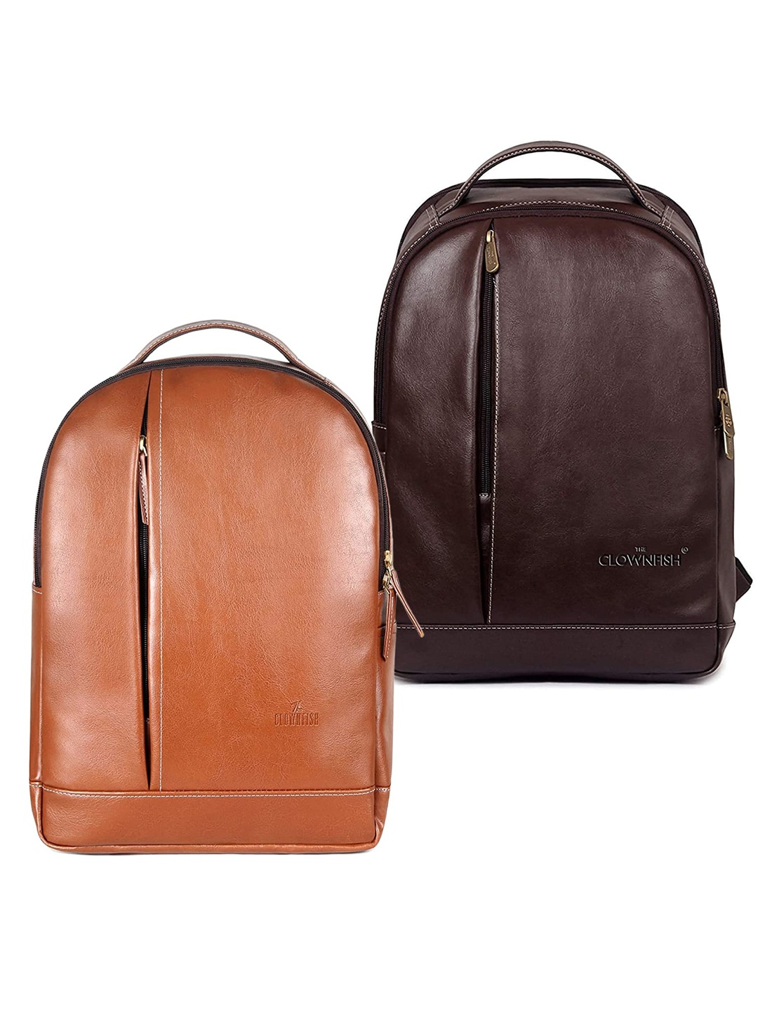 

THE CLOWNFISH Unisex Laptop Bag, Tan