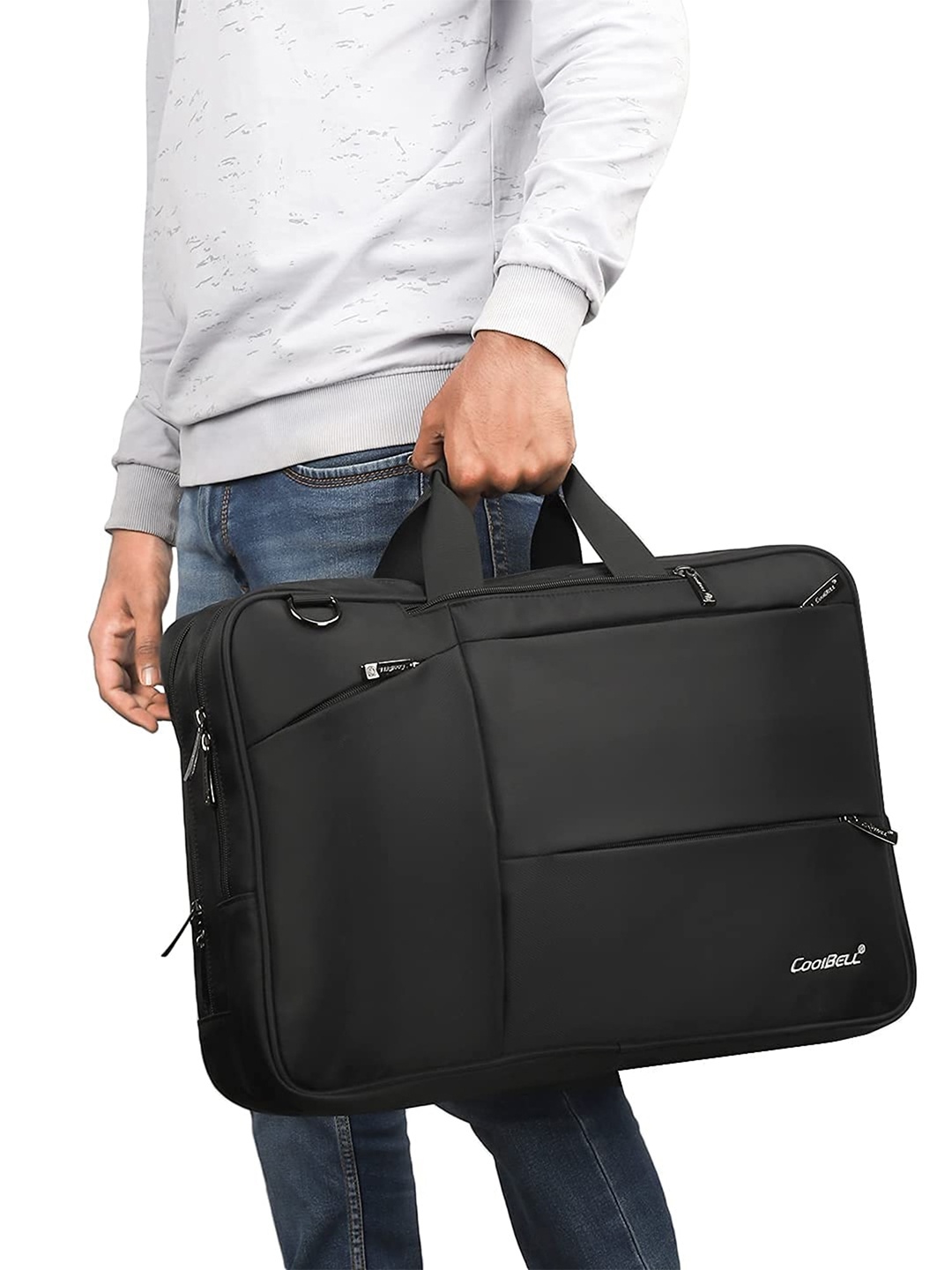 

THE CLOWNFISH Unisex Laptop Bag, Black