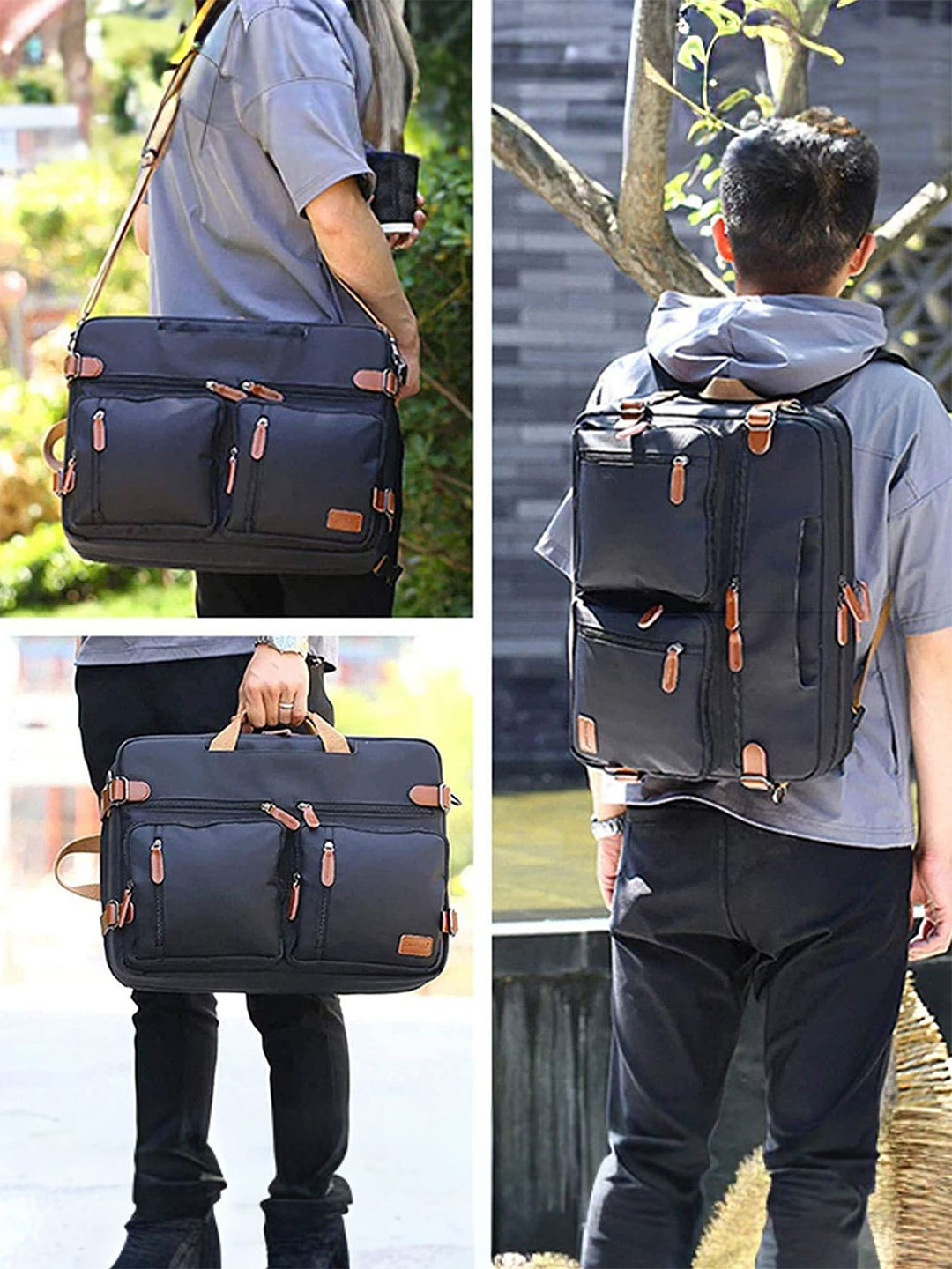 

THE CLOWNFISH Unisex Laptop Bag, Black