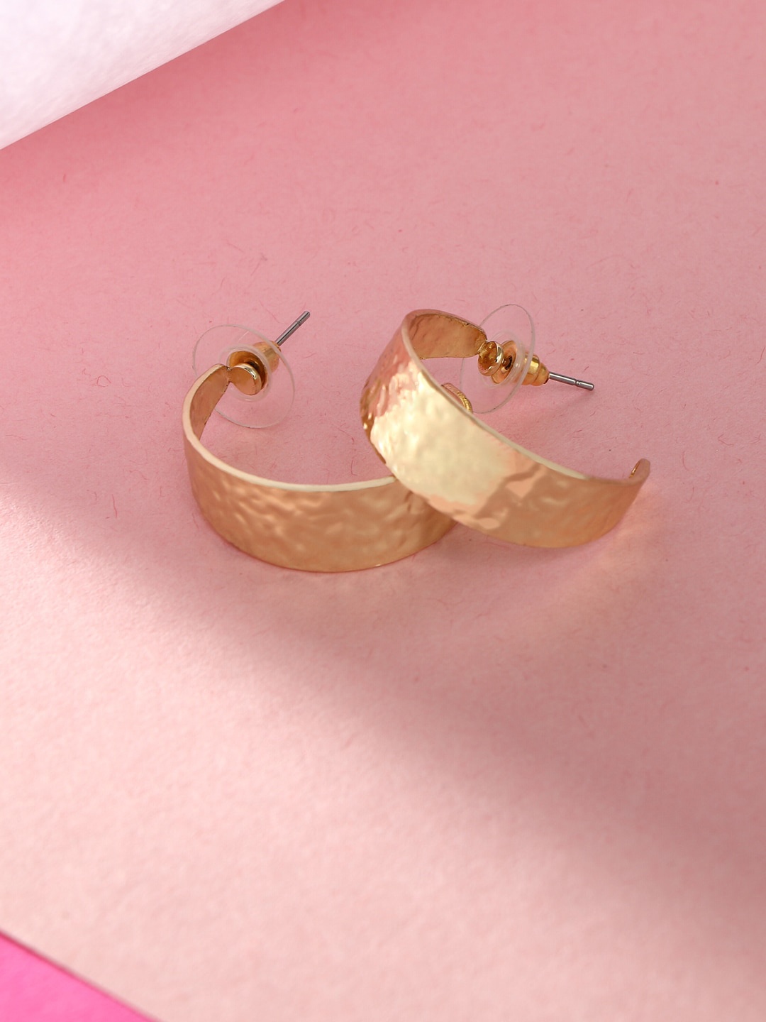 

Adwitiya Collection Gold Plated Half Hoop Earrings