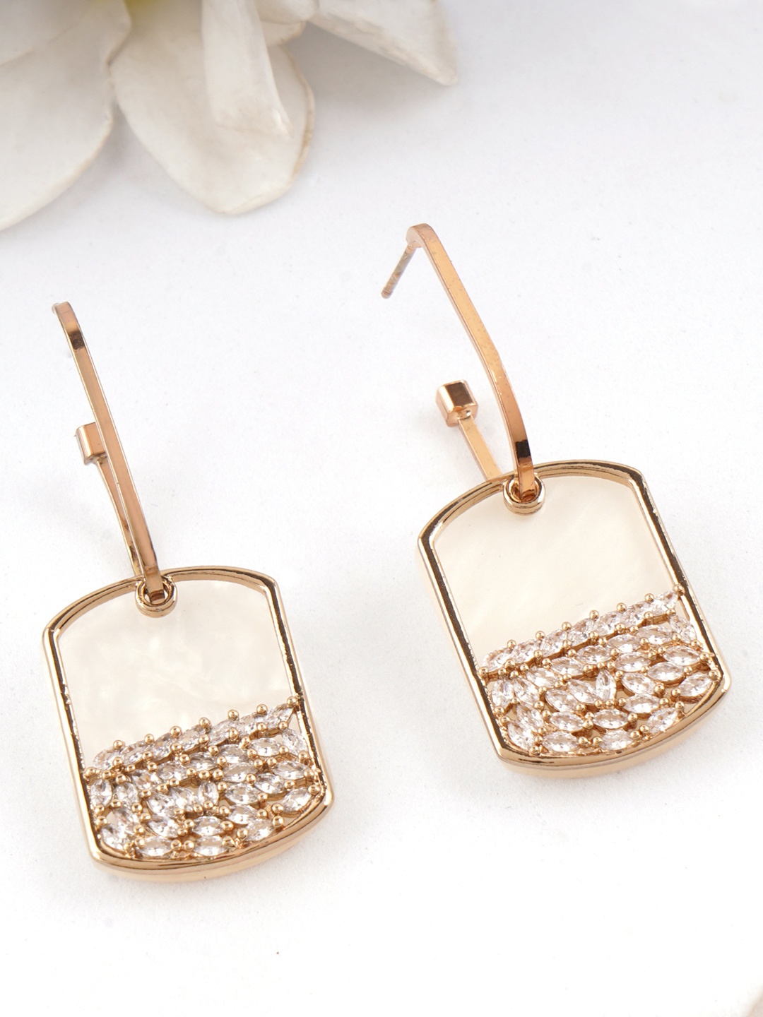 

Adwitiya Collection Gold Plated Classic Drop Earrings