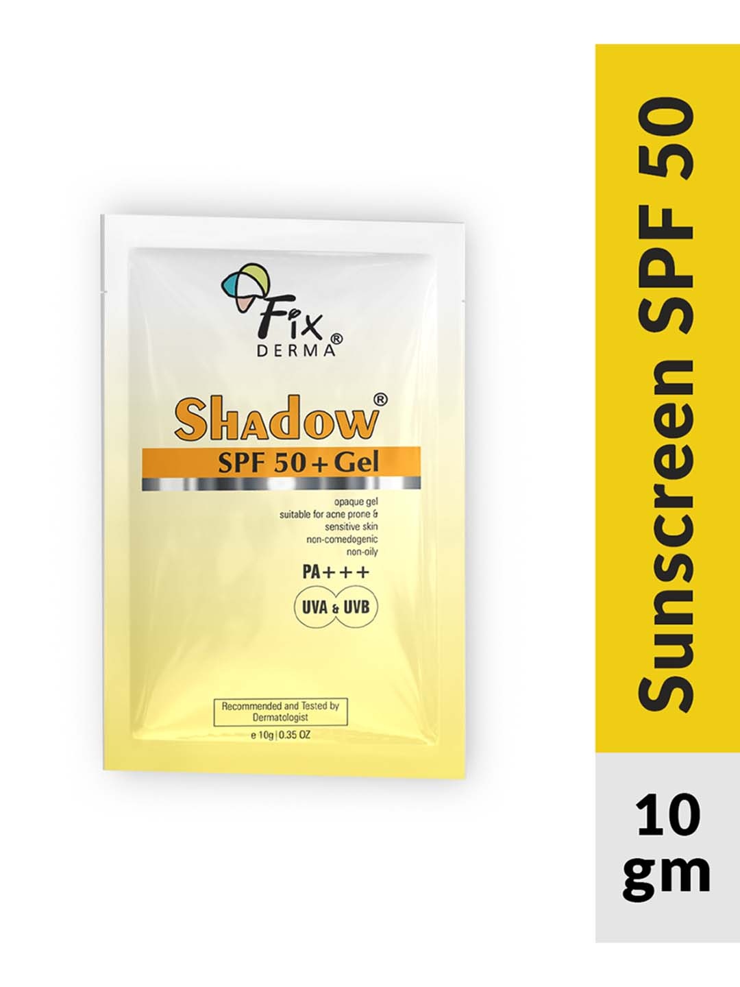 

FIXDERMA Shadow Sunscreen SPF 50+ Gel For Oil Skin - 75g, Yellow