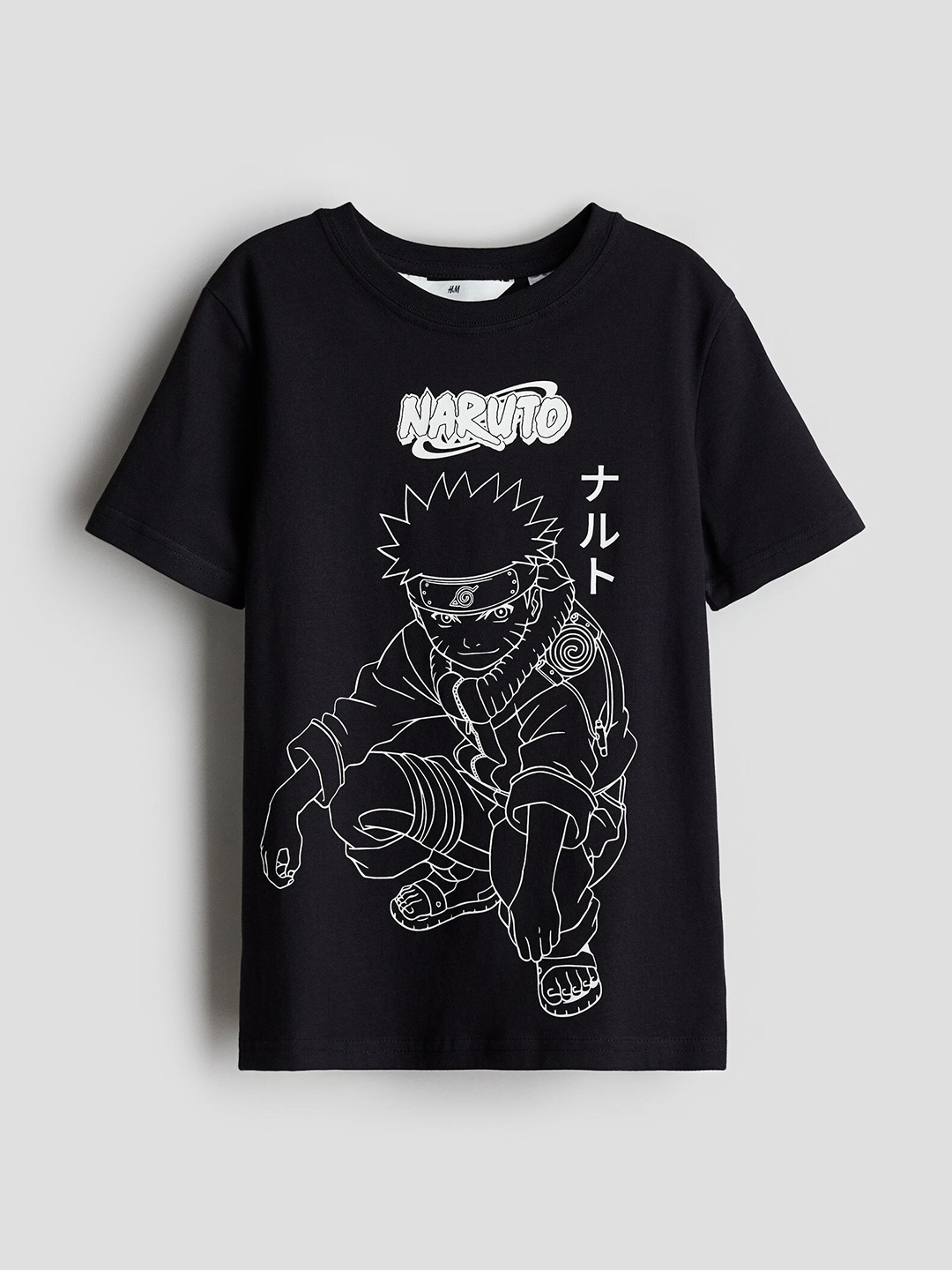 

H&M Boys Pure Cotton Printed T-shirt, Black