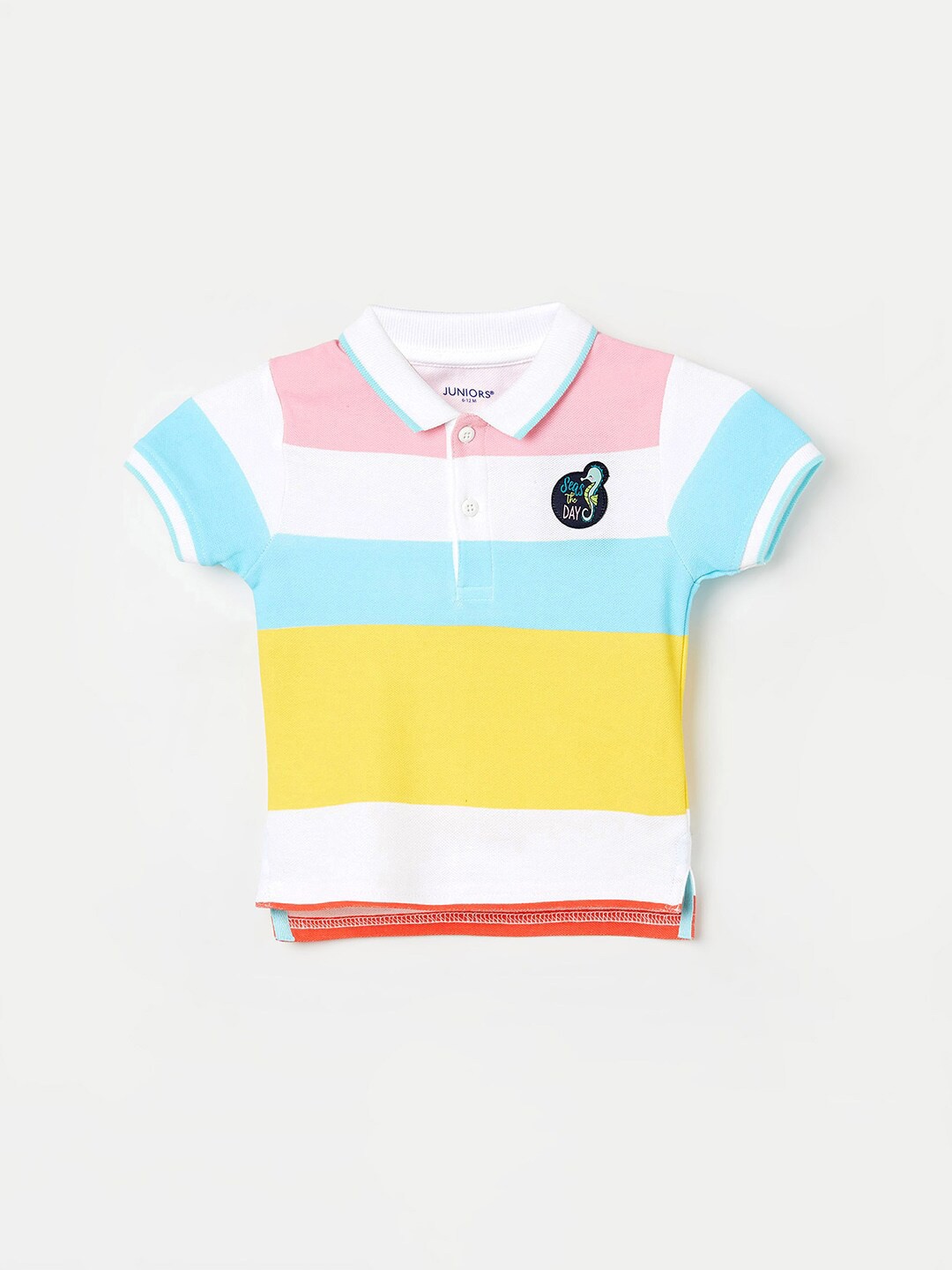 

Juniors by Lifestyle Boys Striped Polo Collar T-shirt, Off white