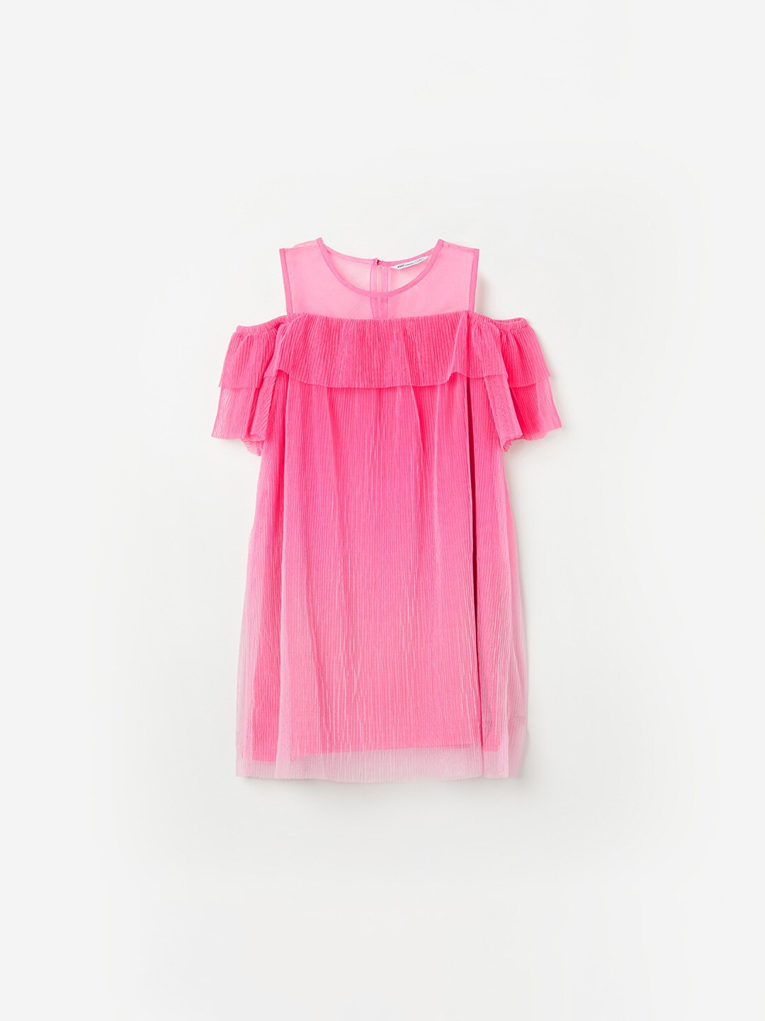 

Fame Forever by Lifestyle Girls Cold-Shoulder Sleeves A-Line Dress, Pink