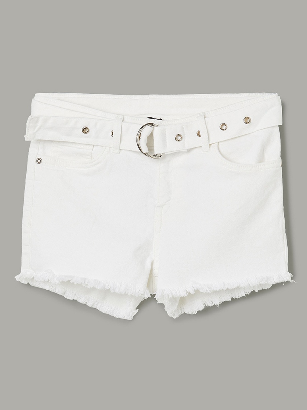 Fame Forever by Lifestyle Girls Denim Shorts, White