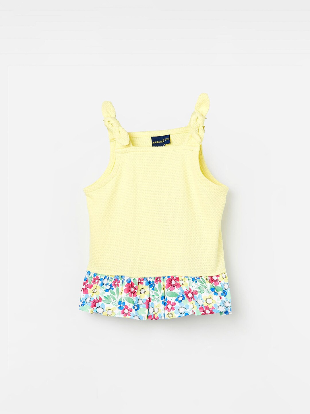 

Juniors by Lifestyle Girls Floral Print Cotton Top, Yellow