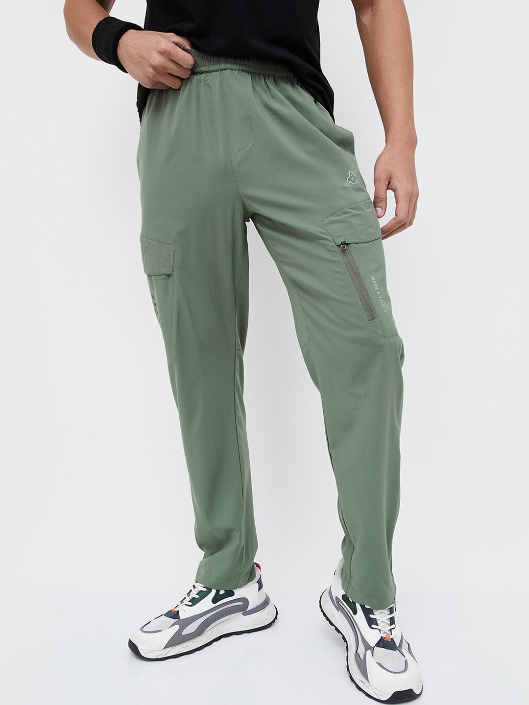 

Kappa Men Mid Rise Track Pant, Olive