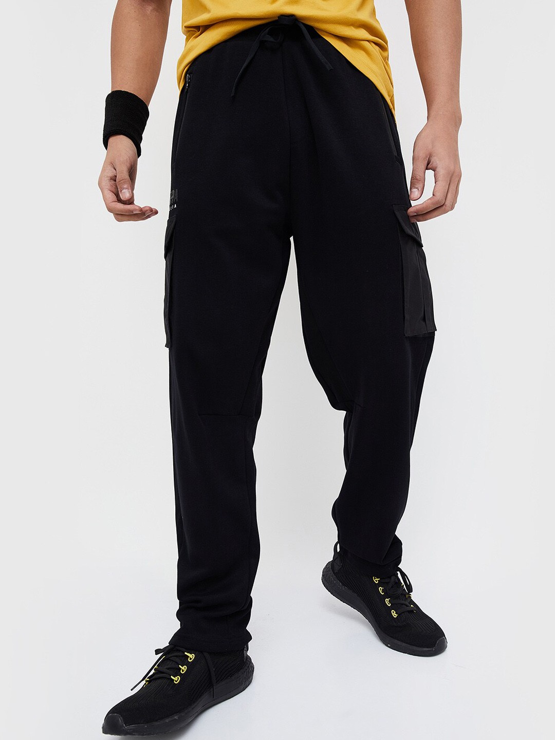 

Kappa Men Mid Rise Track Pants, Black