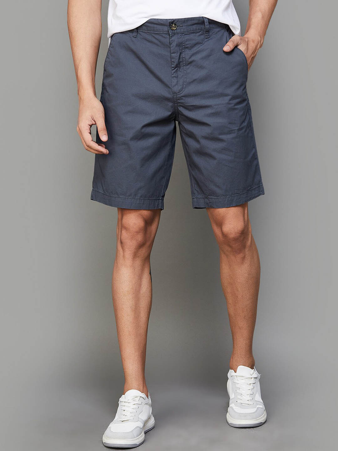 

Fame Forever by Lifestyle Men Mid-Rise Cotton Shorts, Grey