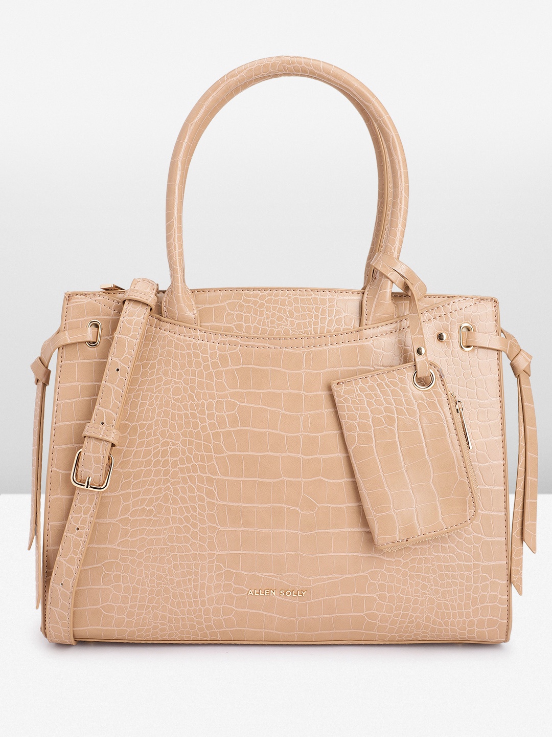 

Allen Solly Textured Handheld Bag, Beige