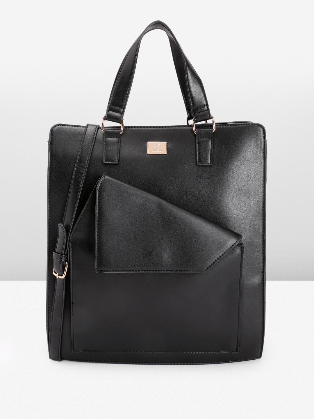 

Allen Solly Structured Handheld Bag, Black