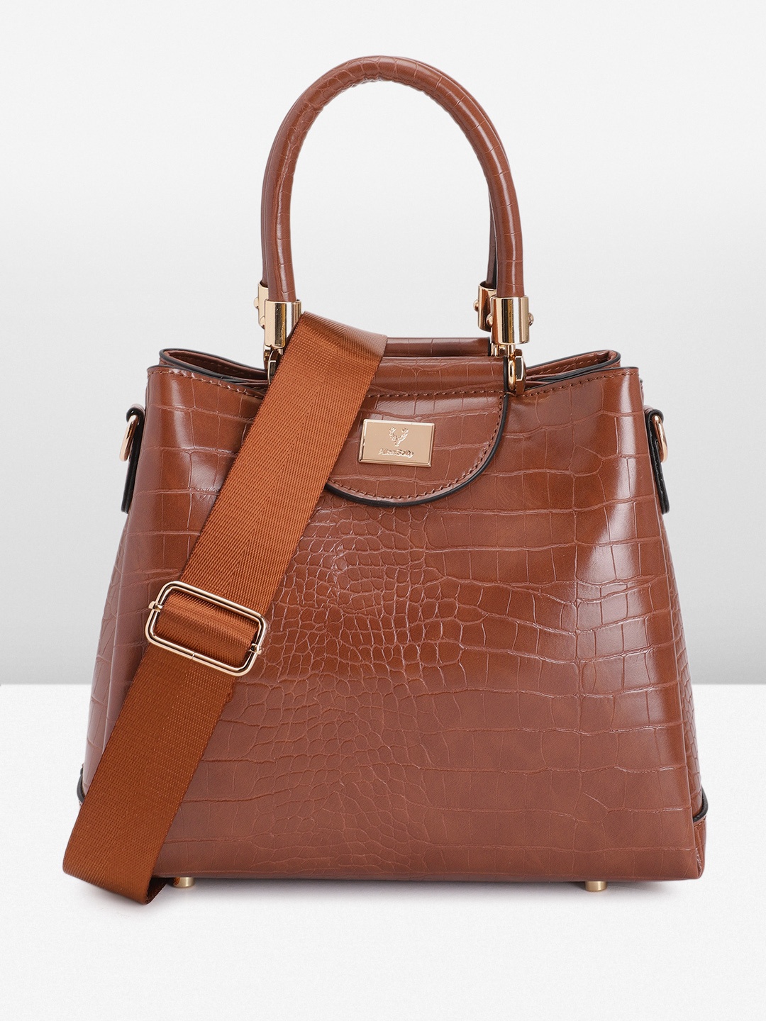 

Allen Solly Animal Textured Handheld Bag, Tan