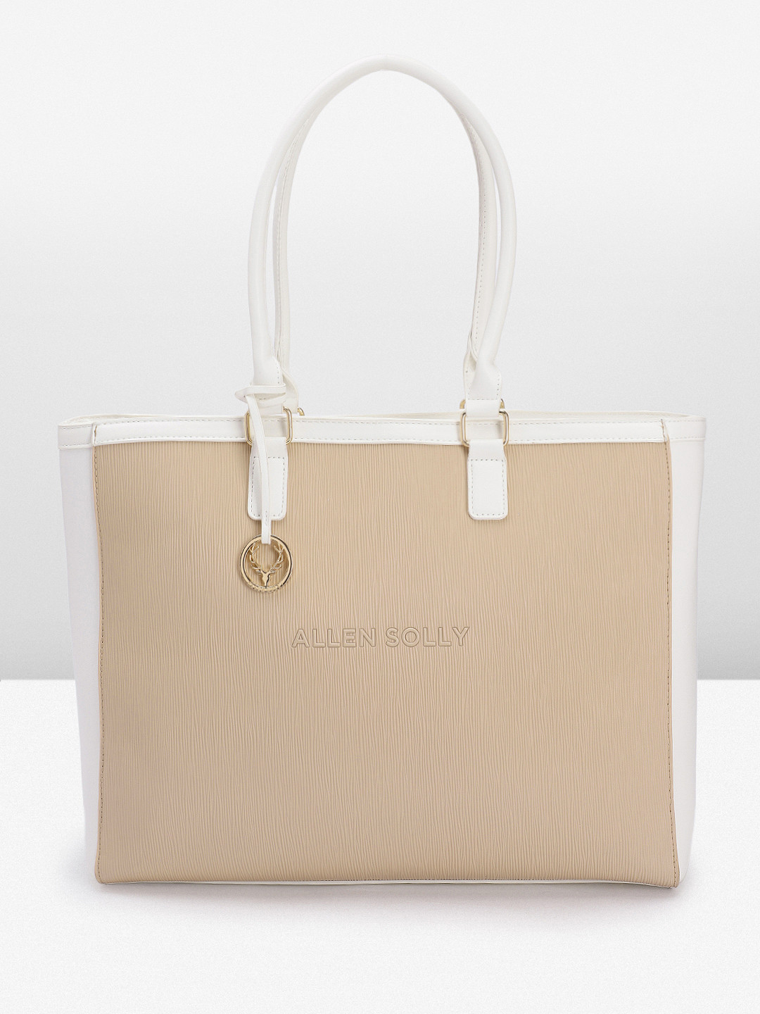 

Allen Solly Colourblocked Handheld Bag, Brown