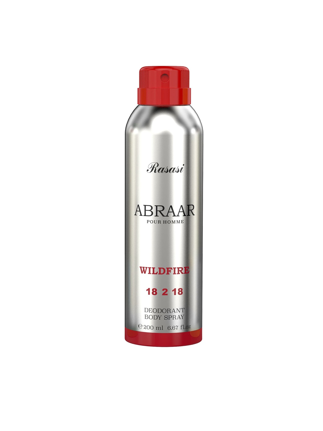 

Rasasi Abraar Wildfire Long Lasting Deodorant Body Spray - 200ml, Silver