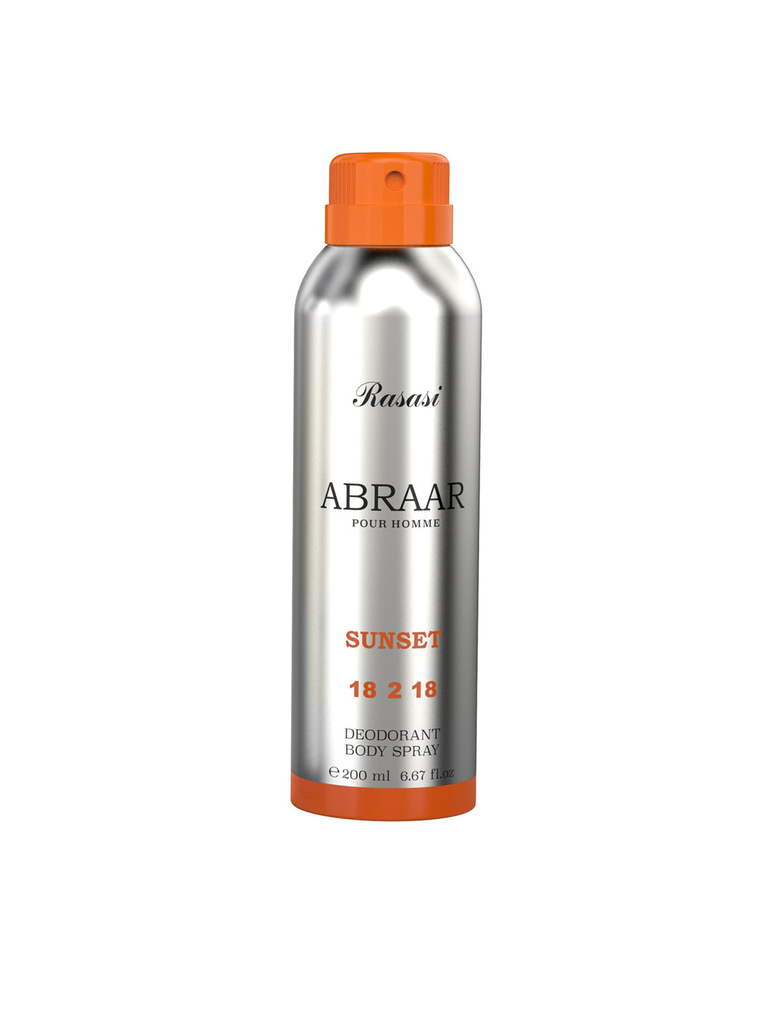 

Rasasi Abraar Sunset Long Lasting Deodorant Body Spray - 200ml, Silver