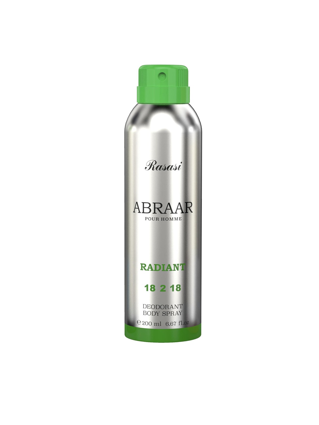 

Rasasi Abraar Radiant Long Lasting Deodorant Body Spray - 200ml, Silver
