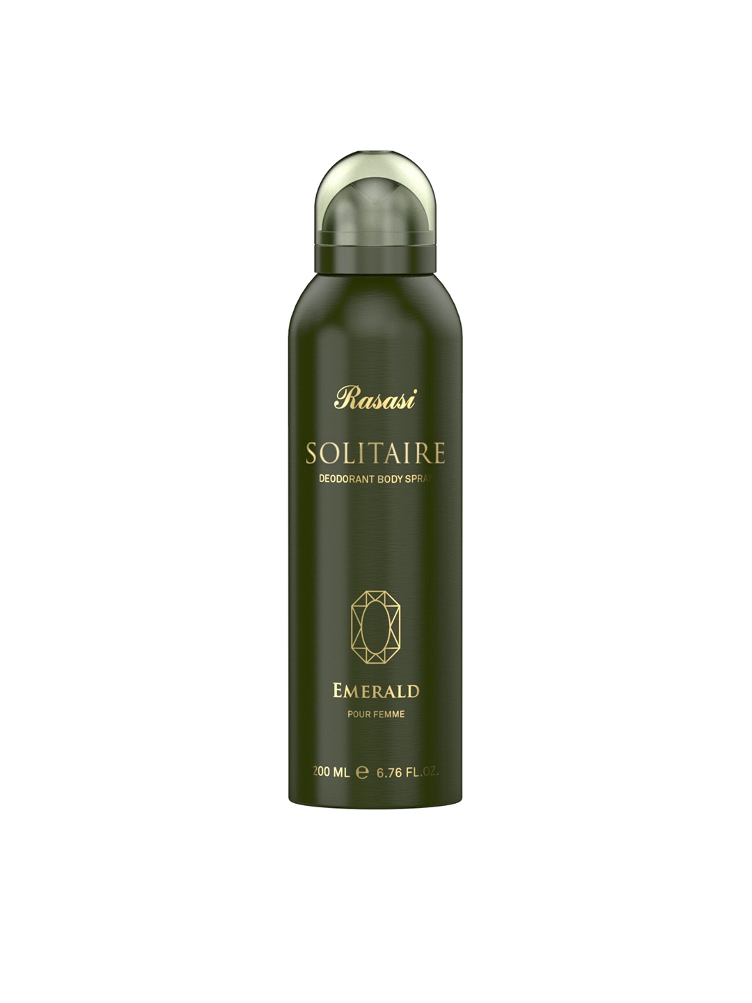 

Rasasi Women Solitaire Emerald Deodorant Body Spray - 200 ml, Black