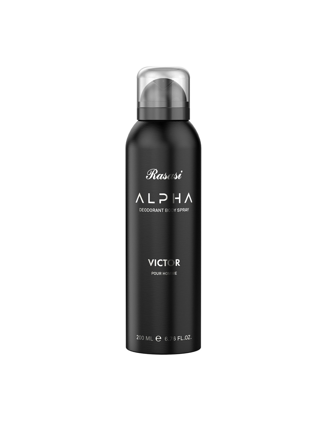 

Rasasi Men Alpha Victor Deodorant Body Spray - 200 ml, Black