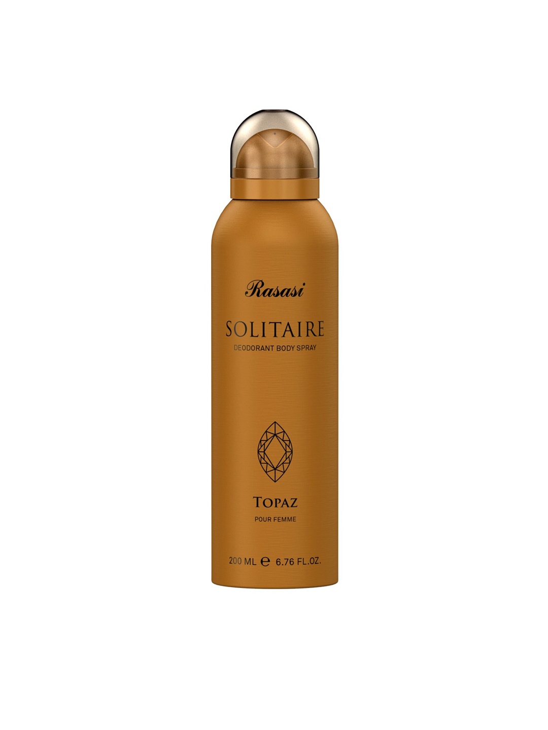 

Rasasi Women Solitaire Topaz Long Lasting Deodorant Body Spray - 200 ml, Bronze