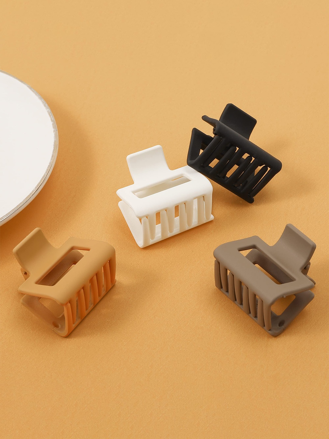 

Xivir Set of 4 Square Claw Clip, Brown