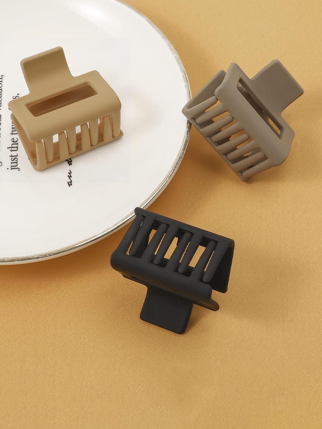

Xivir Set Of 8 Square Claw Clip, Black
