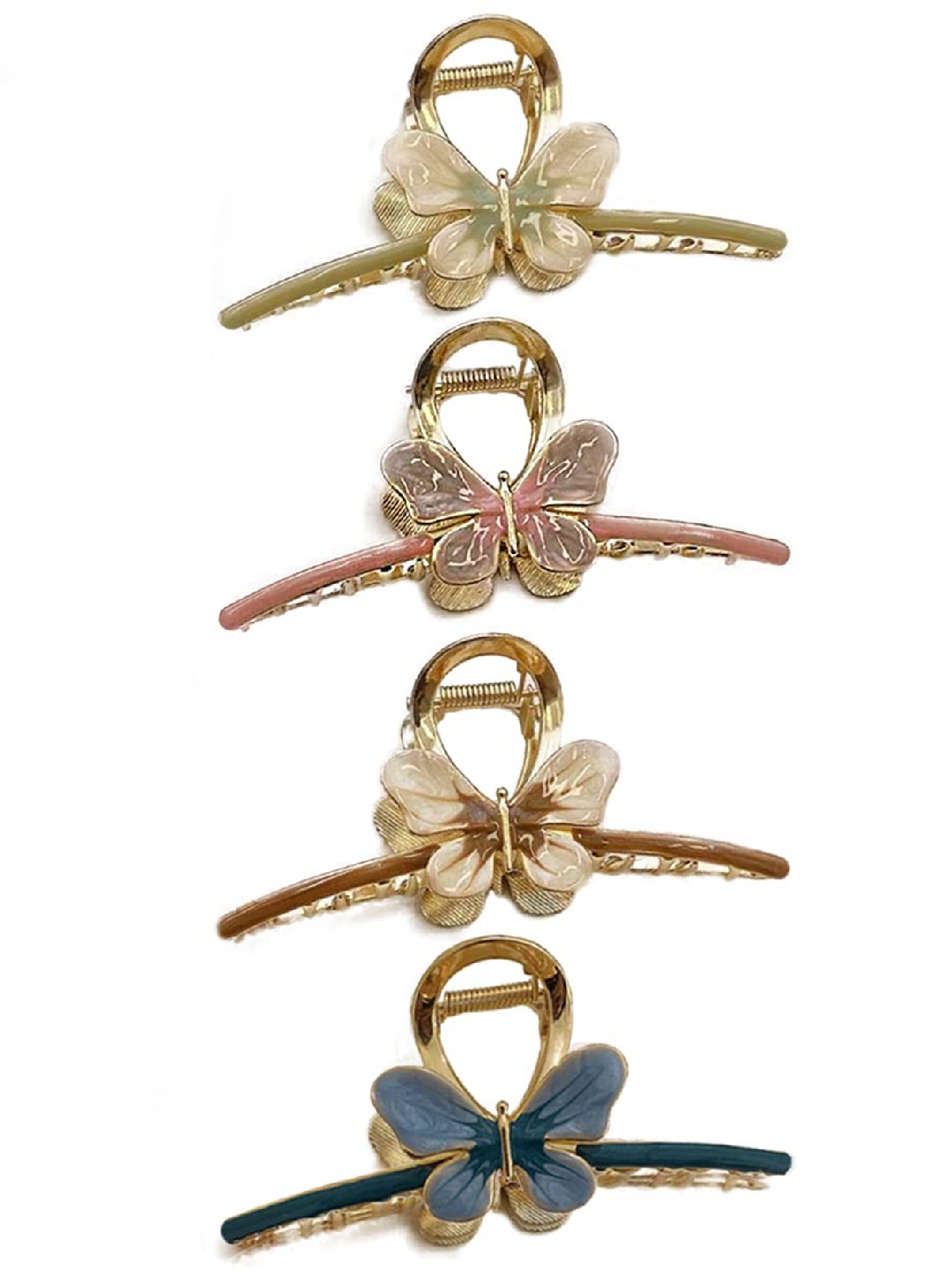 

Xivir Set of 4 Butterfly Claw Clip, Cream