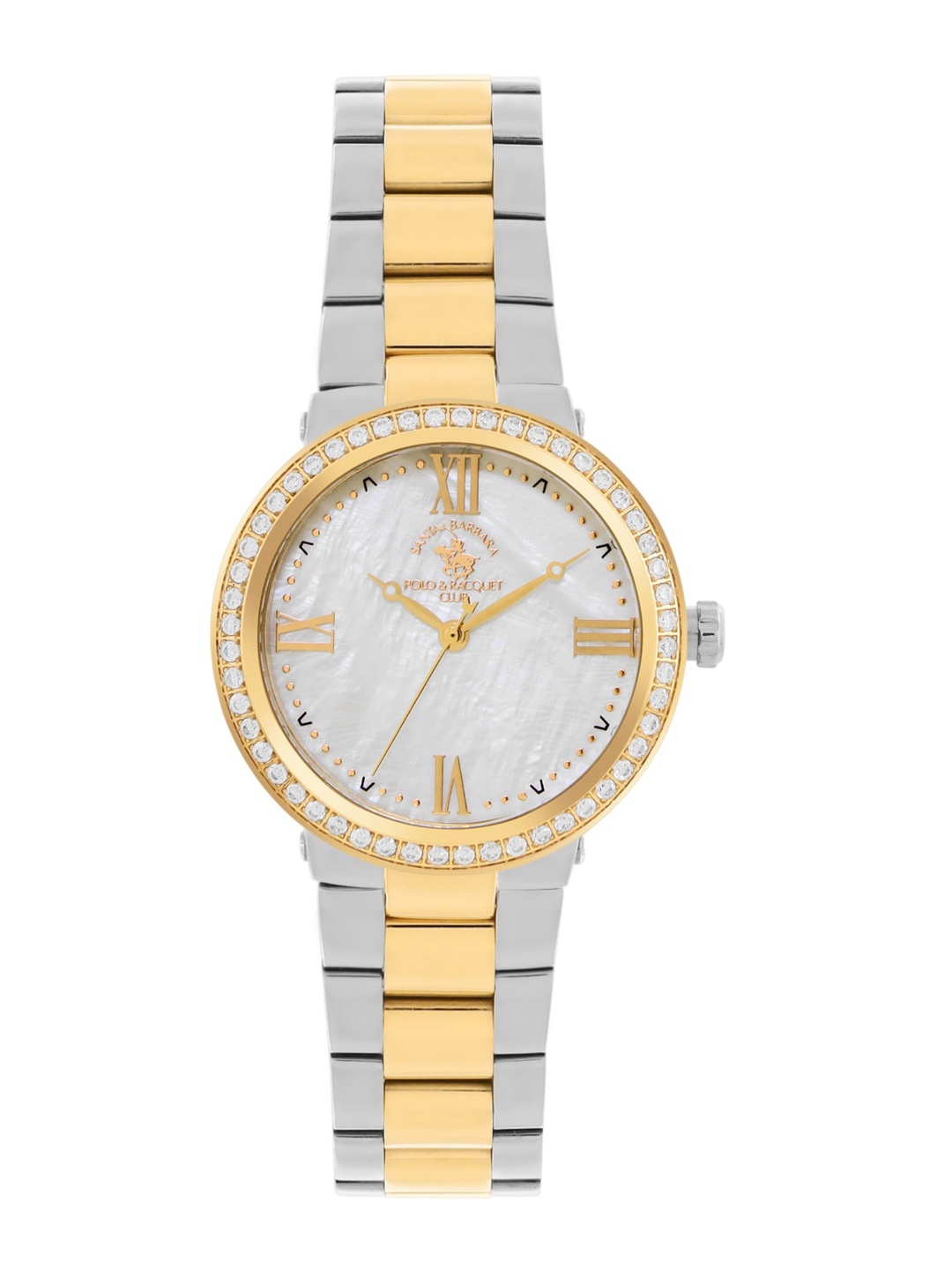 

SANTA BARBARA POLO & RACQUET CLUB Women Mother of Pearl Analogue Watch SB.1.10553-3, Silver