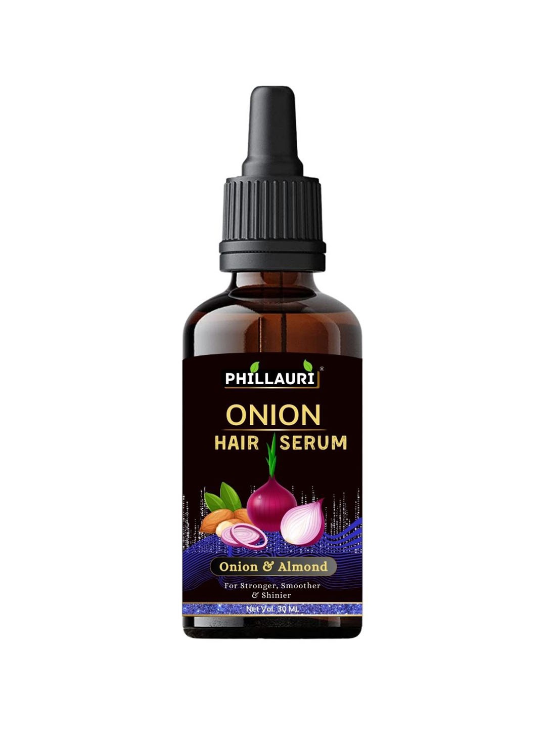 

Phillauri Onion & Almond Hair Serum - 30ml, Black