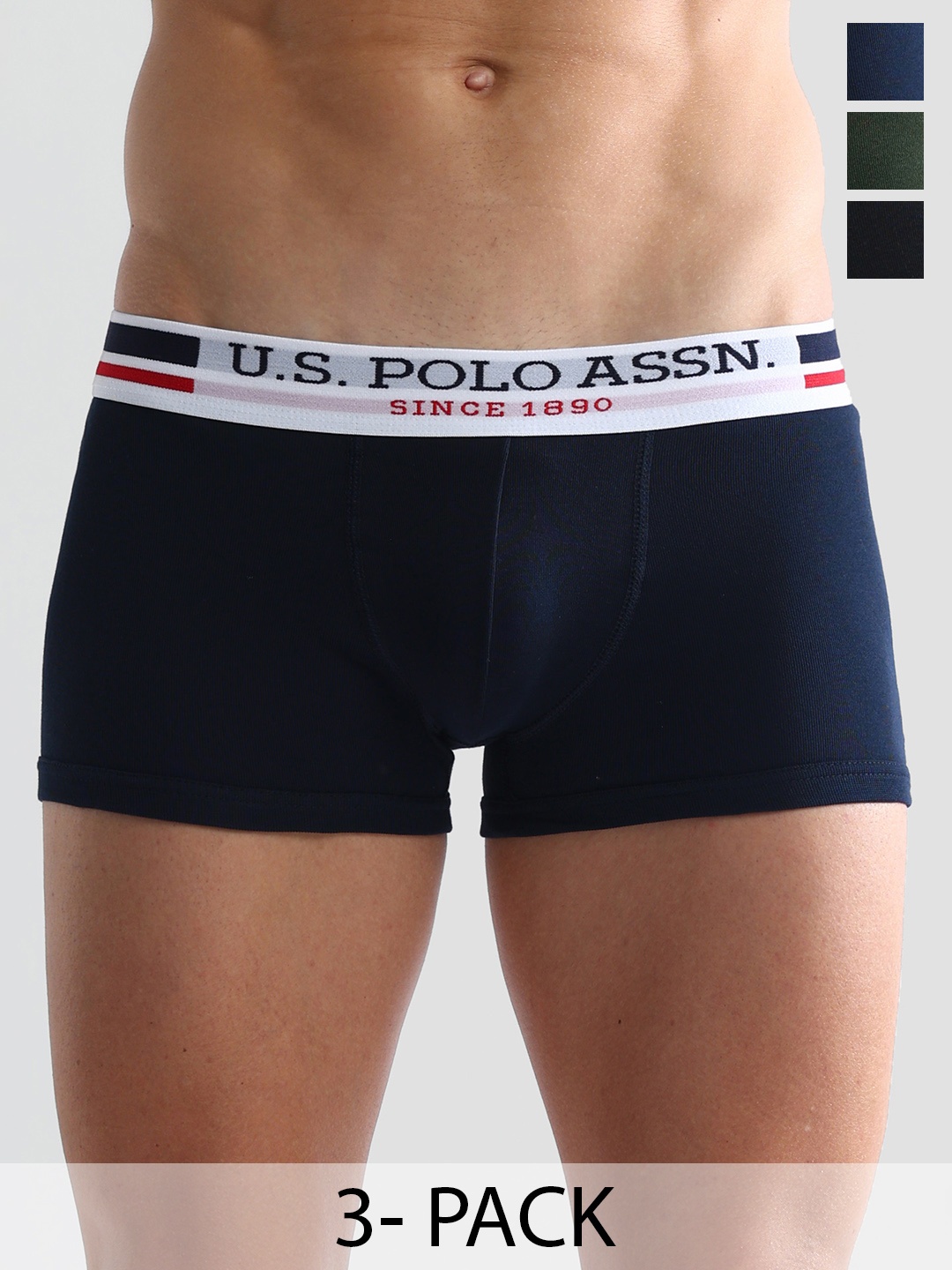 

U.S. Polo Assn. Pack Of 3 Mid Rise Trunk I641-ONZ-P3, Multi