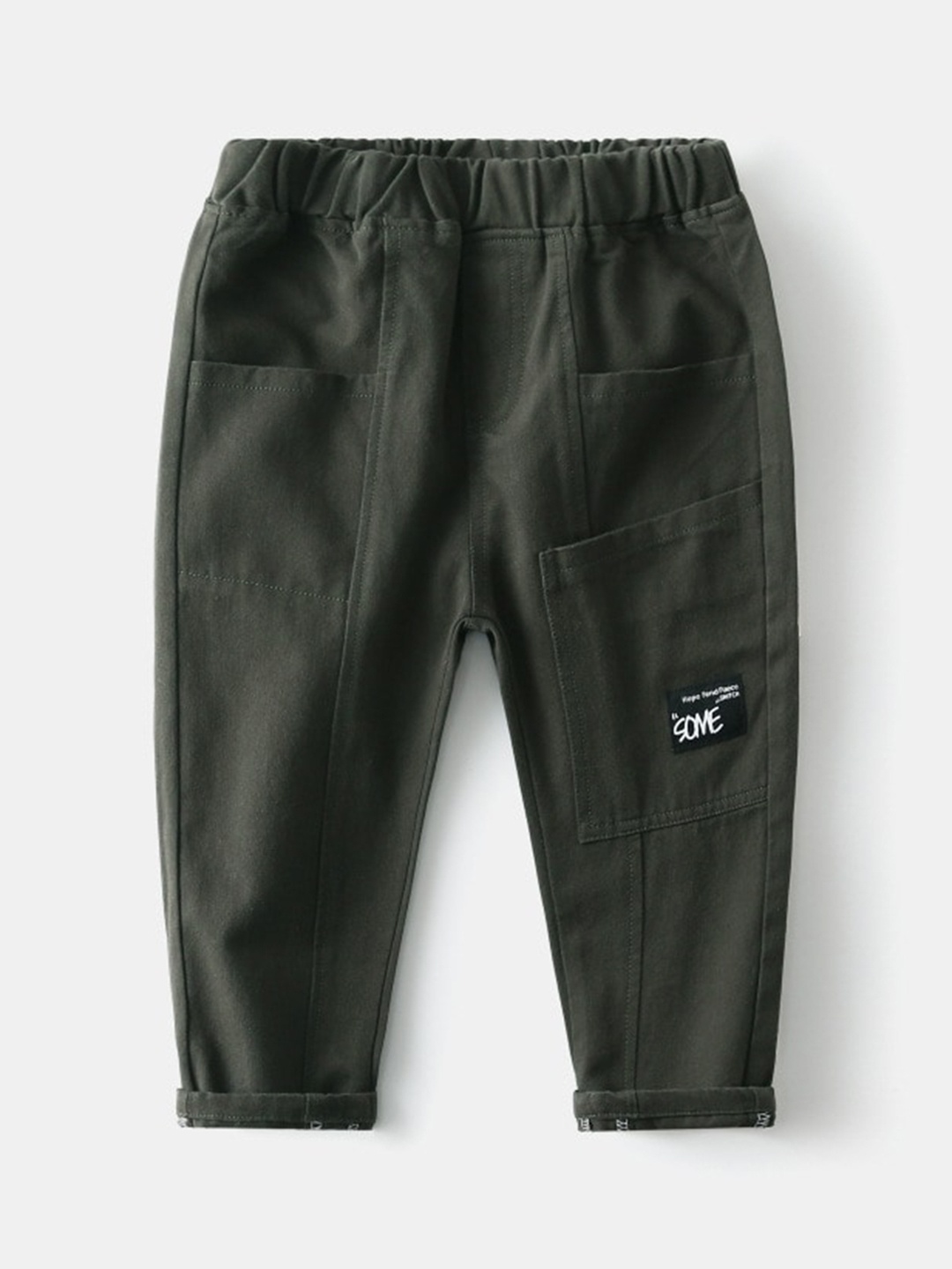 

StyleCast Boys Olive Green Cotton Mid-Rise Cotton Joggers