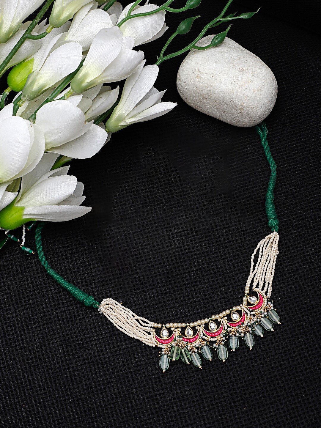 

DUGRISTYLE Gold-Plated Kundan Armlet Bracelet