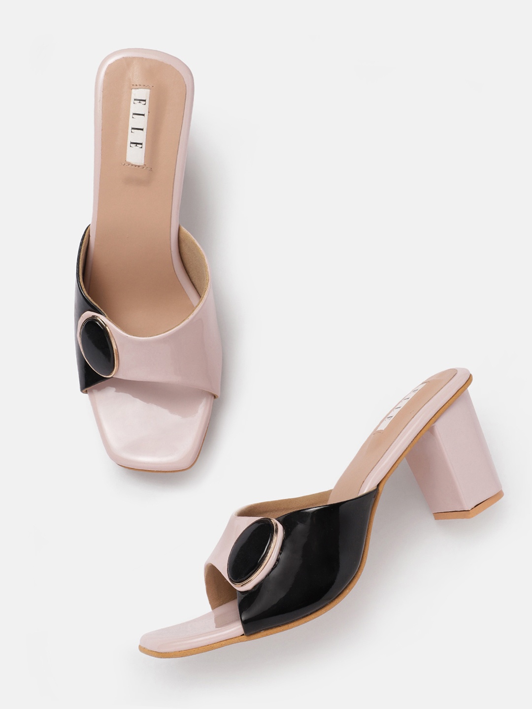 

ELLE Colourblocked Block Heel, Pink