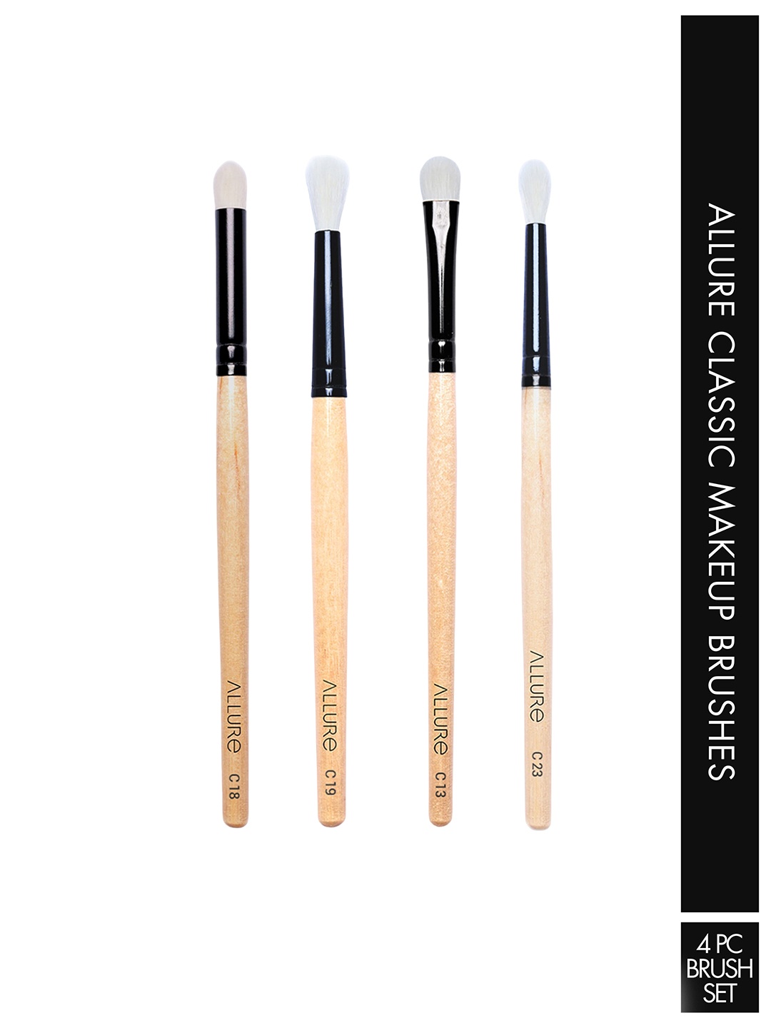 

ALLURE Set Of 4 Classic Natural Brush Set, Brown