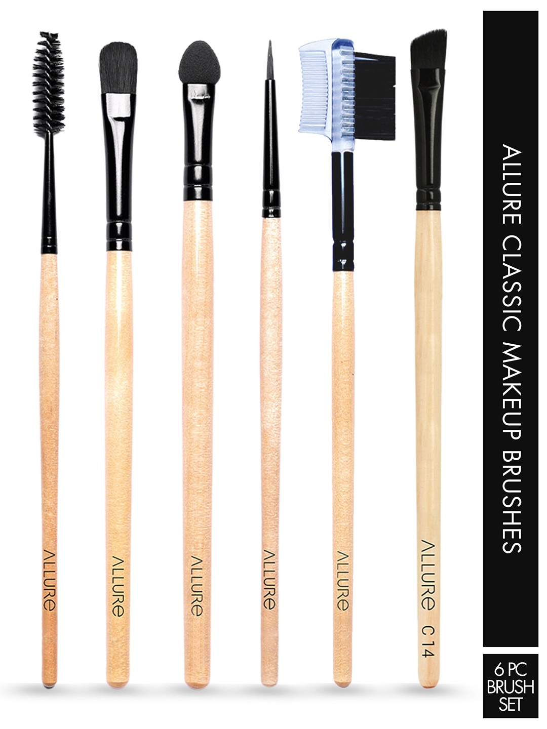 

Allure Set Of 6 Classic Eye Brushes, Brown