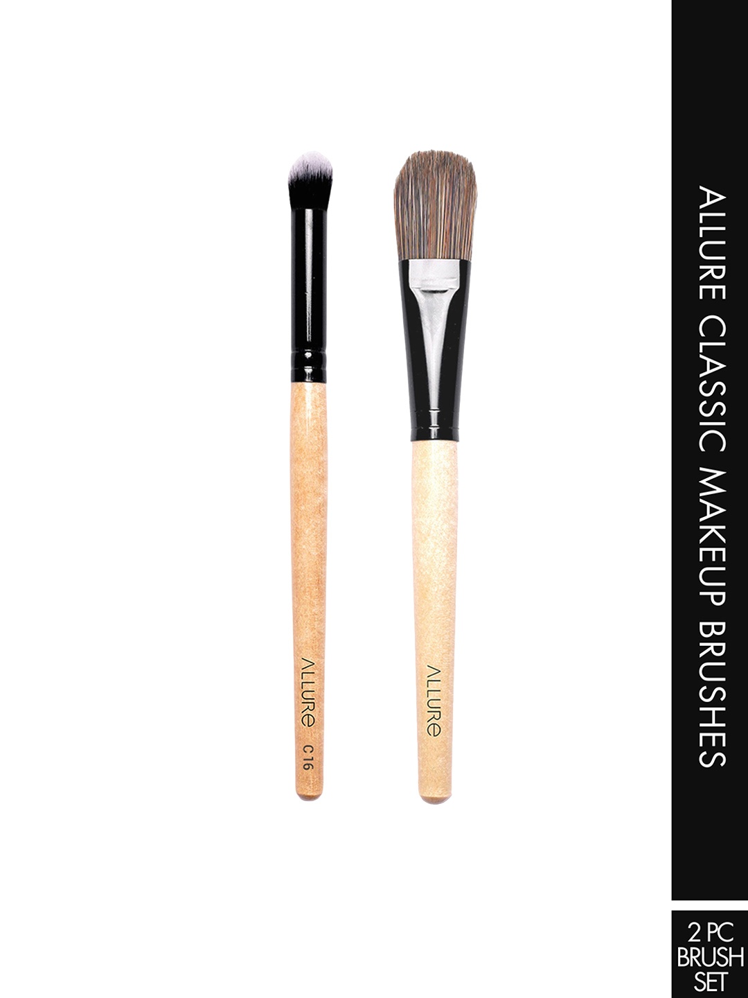 

ALLURE Set Of 2 Foundation & Concealer Brushes, Brown