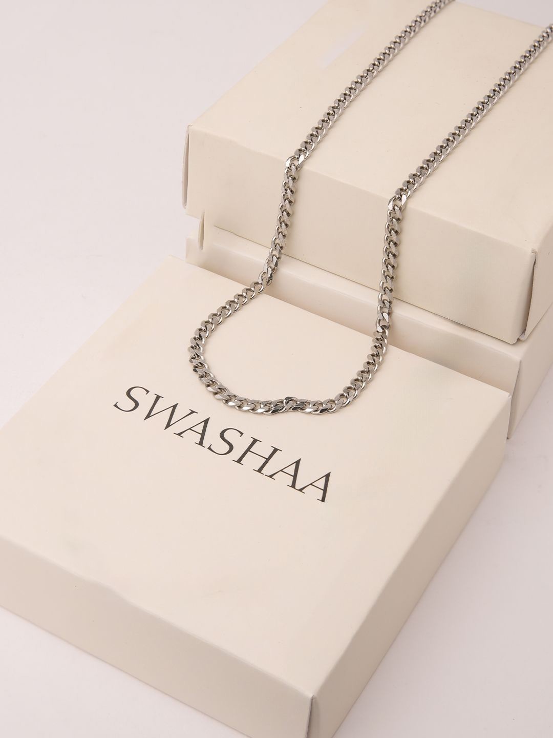 

SWASHAA Men Silver-Plated Chain