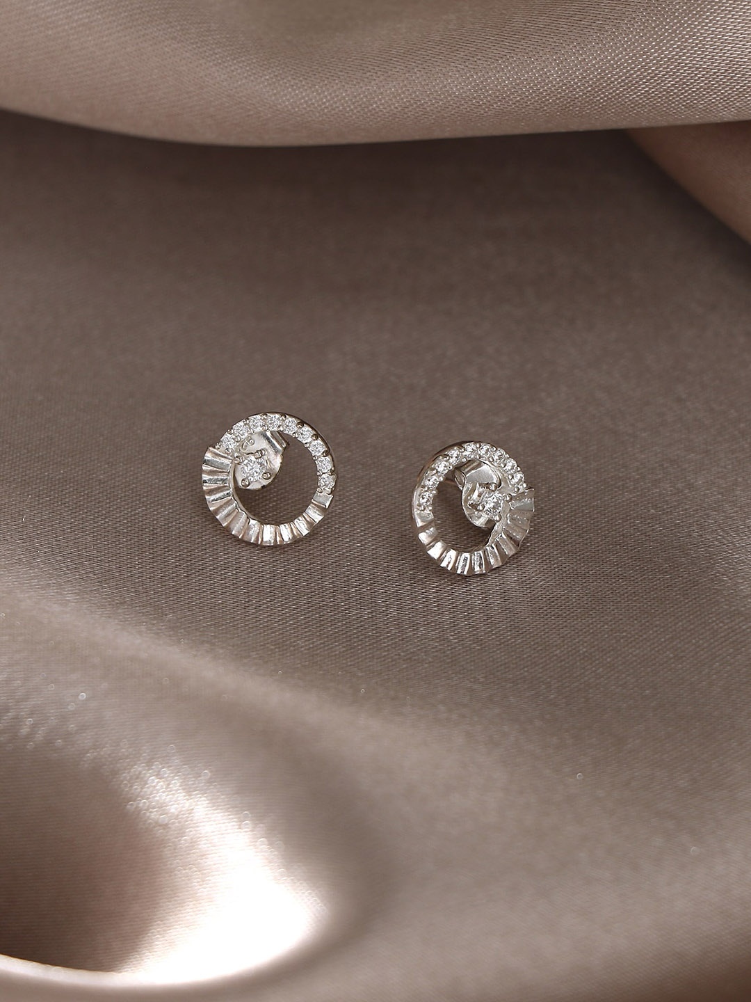 

House of Pataudi 92.5 Sterling Silver Silver-Plated Studs