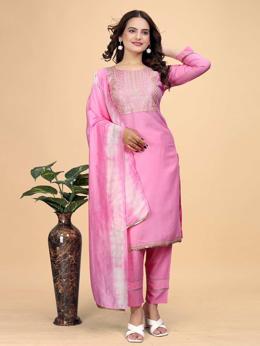 

K 5 Fashion Print Maxi Dress, Pink