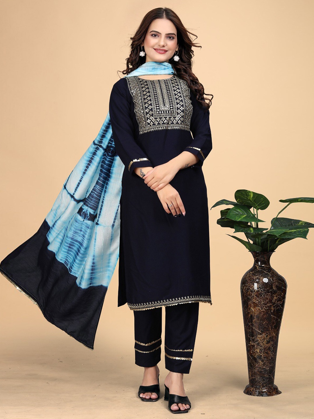 

K 5 Fashion Print A-Line Dress, Violet
