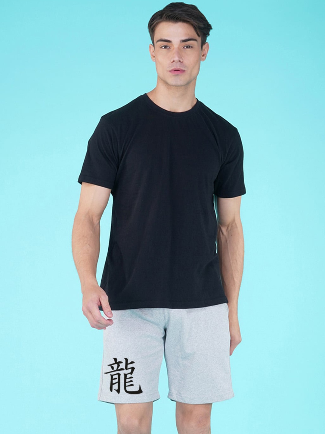 

NUSYL Men Printed Sports Shorts, Grey
