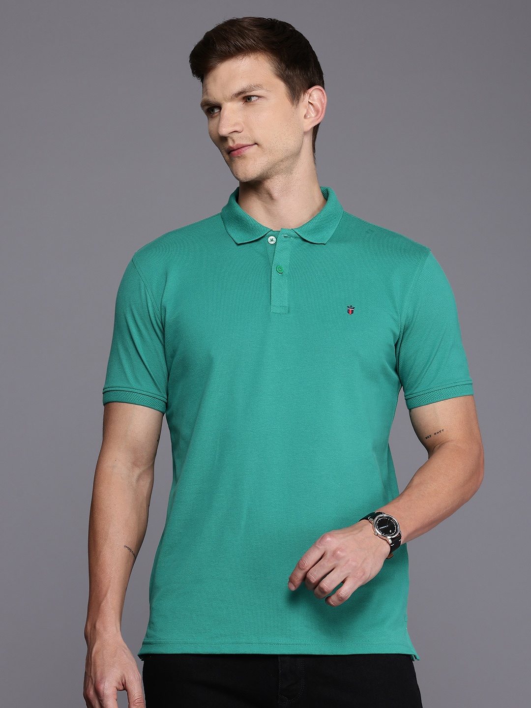 

Louis Philippe Sport Polo Collar Slim Fit T-shirt, Green