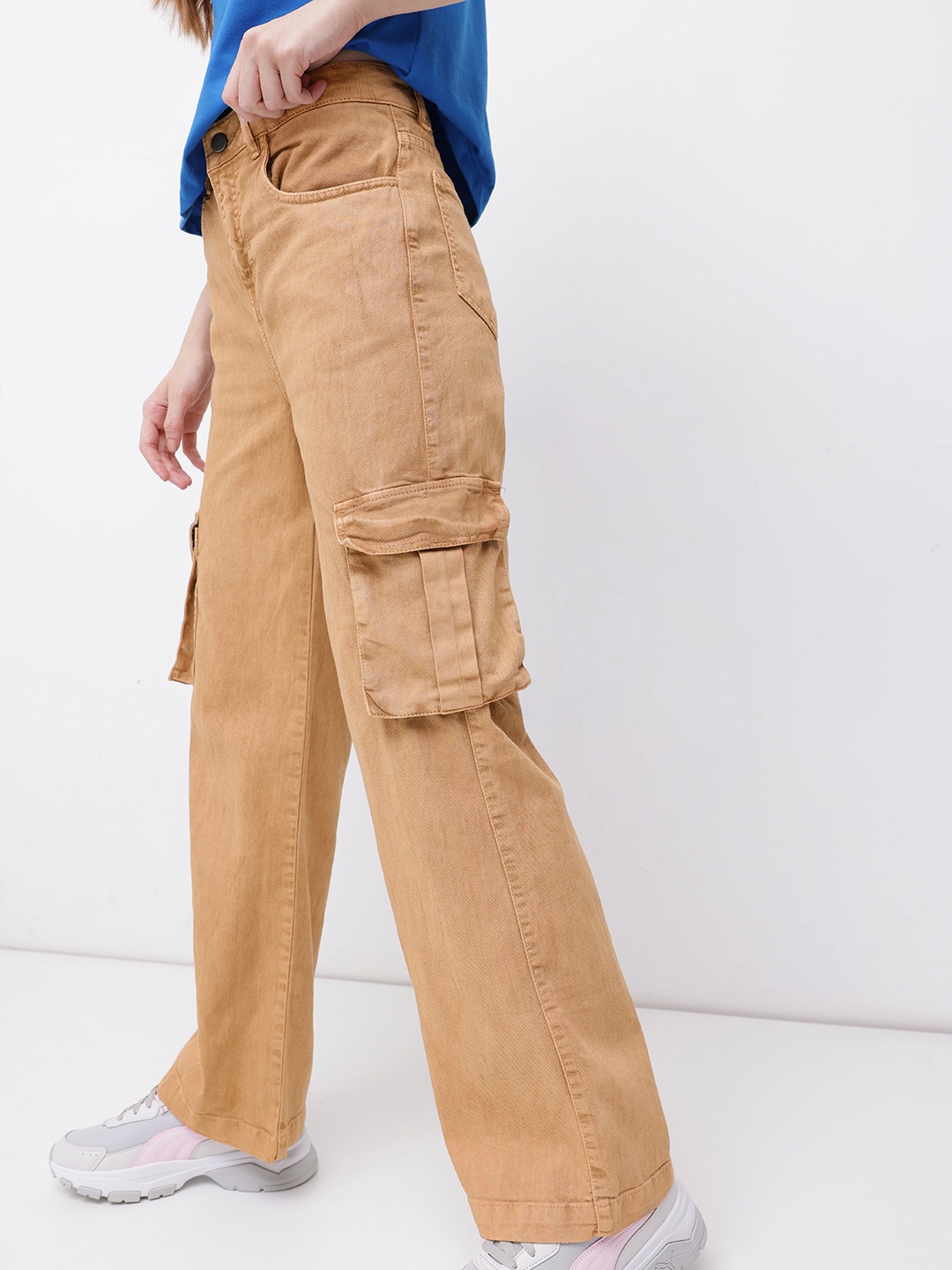 

DressBerry Women Grunge With Pockets Cargos, Brown