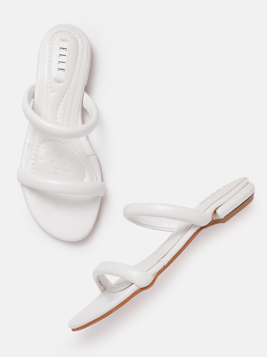 

ELLE Women Open Toe Flats, White