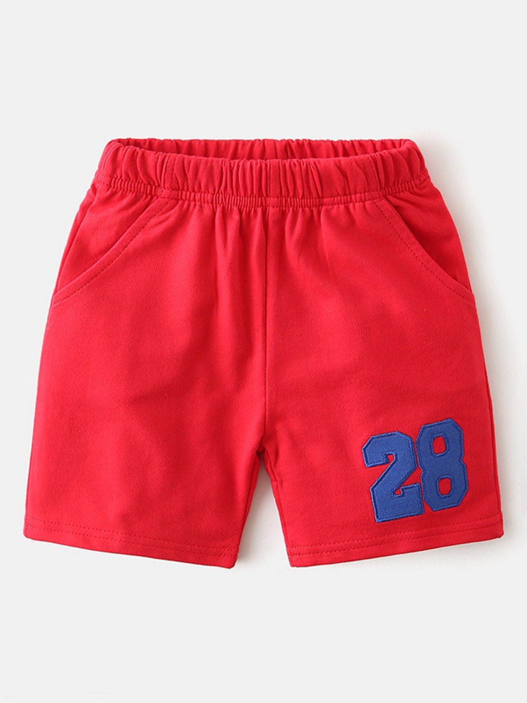 

StyleCast Red Boys Mid-Rise Cotton Shorts