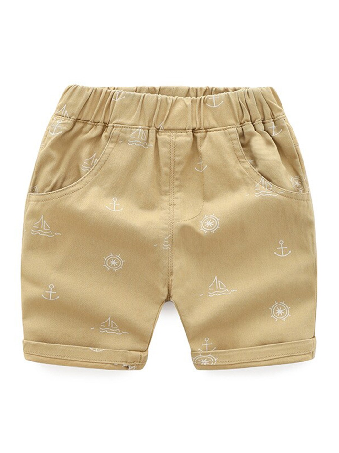 

StyleCast Boys Brown Mid Rise Conversational Printed Cotton Shorts