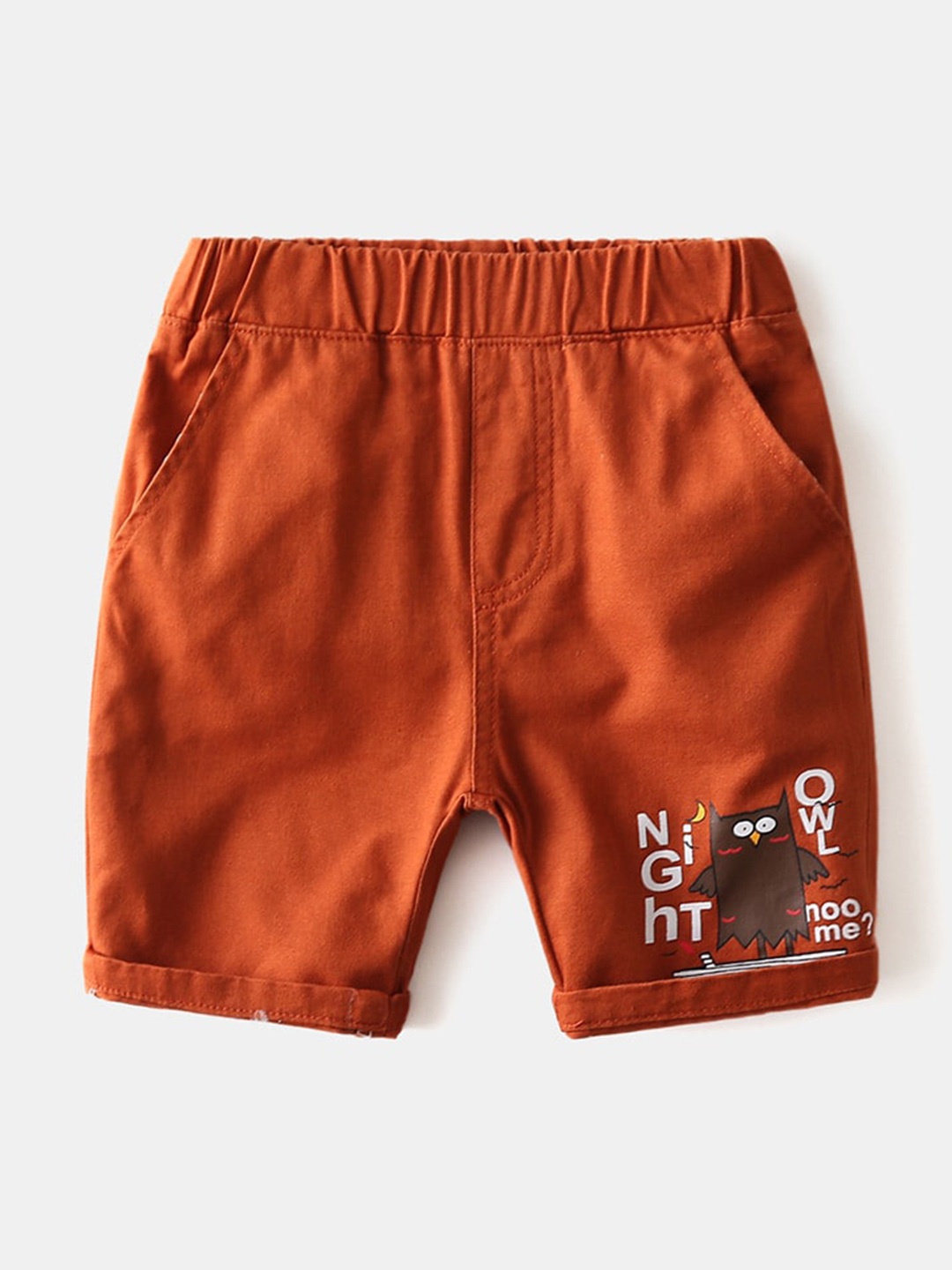 

StyleCast Boys Rust Graphic Printed Mid-Rise Regular Fit Cotton Shorts