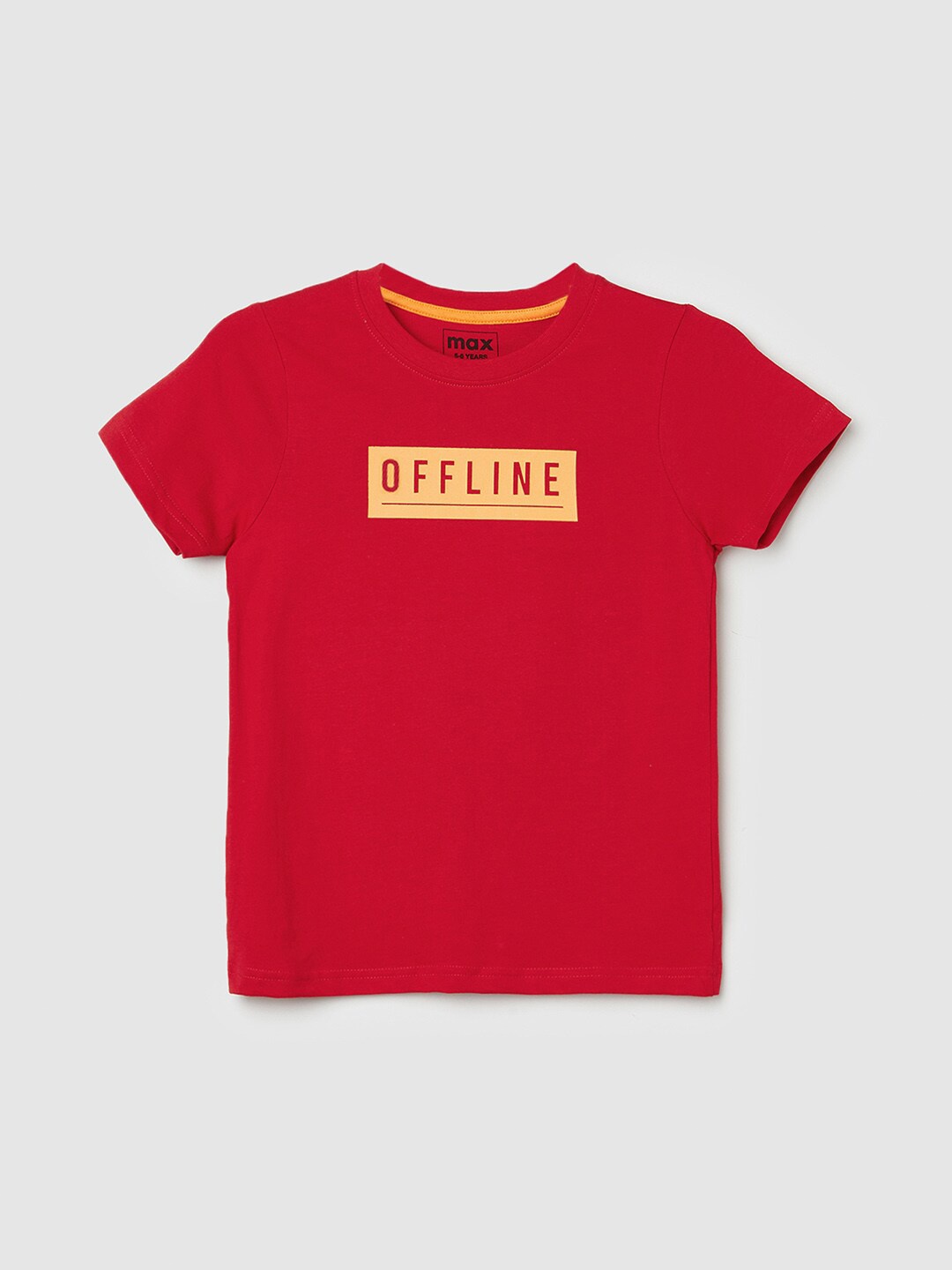 

max Boys Pure Cotton T-shirt, Red