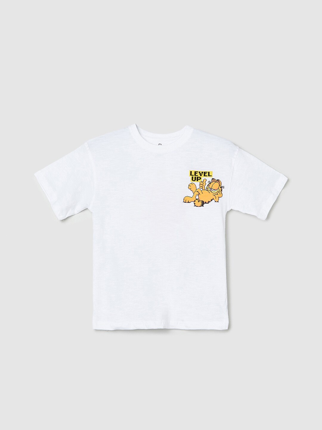 max Boys Graphic Printed Pure Cotton T-shirt, White
