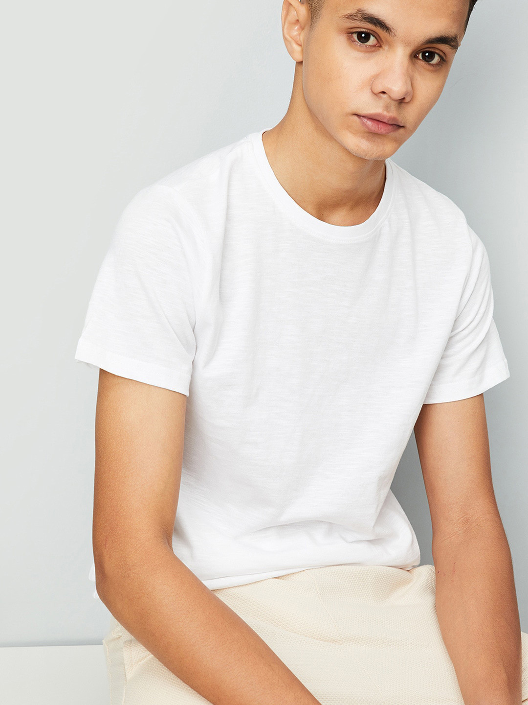 

max Boys Pure Cotton T-shirt, White